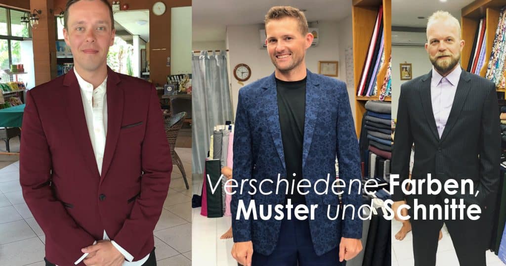 Anzug-Style, Anzug Farben und Stoffe
