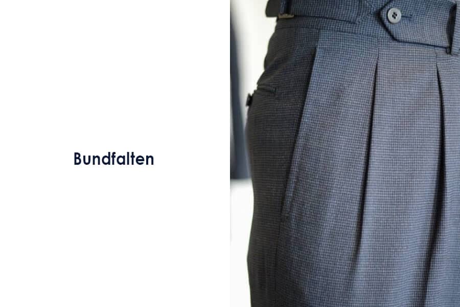 Bundfalten oder Flache Front