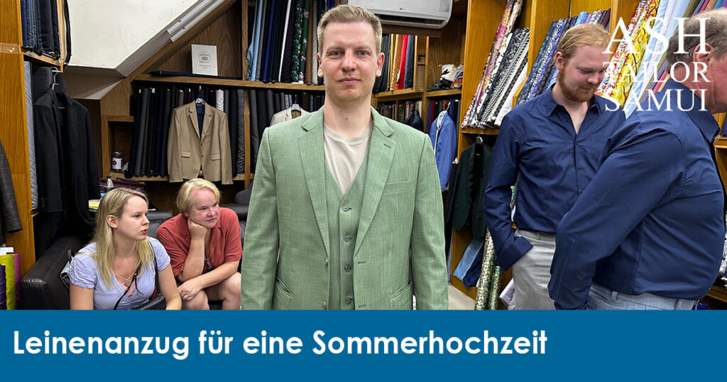 Leinenanzug für eine Sommerhochzeit