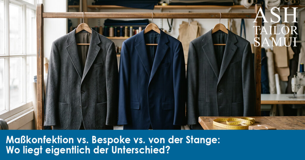 Maßkonfektion vs. Bespoke vs. von der Stange