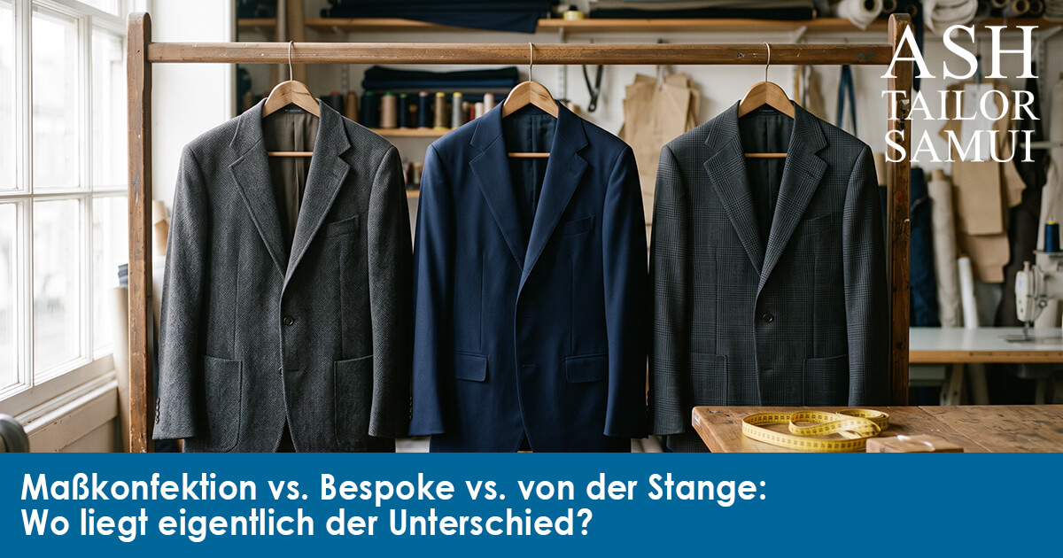 Maßkonfektion vs. Bespoke vs. von der Stange