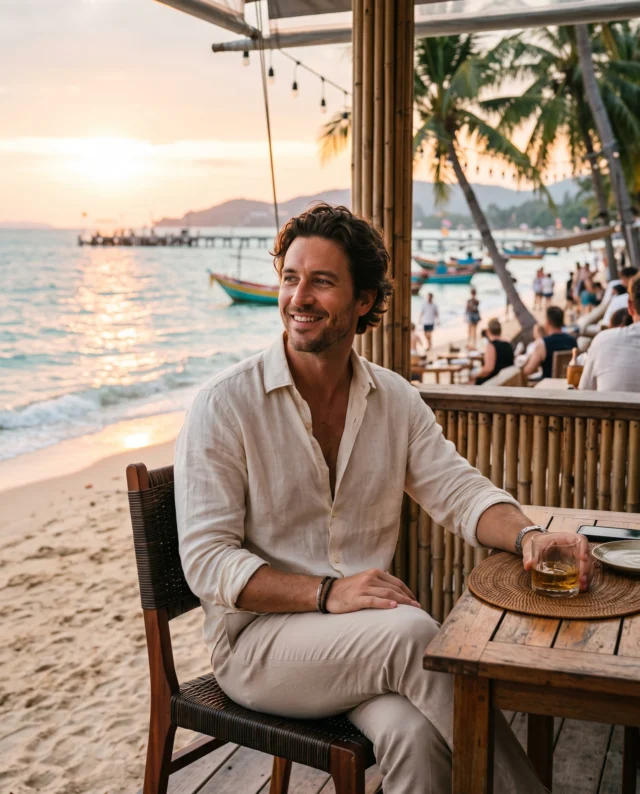 When in Koh Samui, comfort and style should go hand in hand. 🌴☀️
Standard off-the-rack shirts and lined suits trap heat in tropical humidity. Our custom resort wear is crafted specifically for Southeast Asian climates—featuring unlined structures, open-collar silhouettes, and ultra-breathable organic linen and bamboo blends.

Whether you’re heading to a golden hour dinner in Bophut or lounging at your resort pool, look effortlessly sharp without breaking a sweat.
Why custom island wear makes the difference:

🌿 100% Breathable Fabrics: Lightweight linen, silk blends, and moisture-wicking bamboo.

✂️ Unlined & Unstructured: Tailored to drape naturally without heavy padding or stiff canvas.

🏡 Mobile Atelier Concierge: Relax at your resort—we bring fabric swatches and measurement tools directly to your villa.

⏱️ 72-Hour Express Turnaround: Drafted, fitted, and delivered to your room in as little as 3 days before you fly home.

📍 Visit our shop in Bophut (opposite Bandara & Anantara resorts) or tap the link in our bio to book your private in-villa fitting via WhatsApp.

#AshTailorSamui #KohSamui #Bophut #ResortWear #LinenShirt #TropicalElegance #QuietLuxury #GentlemanStyle #CustomLinen #IslandLifestyle #BespokeTailoring #FishermansVillage